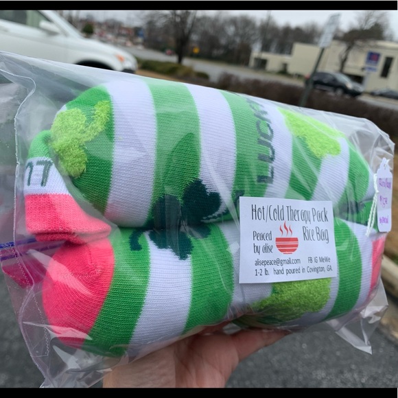 NEW Lucky Rice heating bag pack cooling Dog cat handmade use doterra oils with - Picture 3 of 6